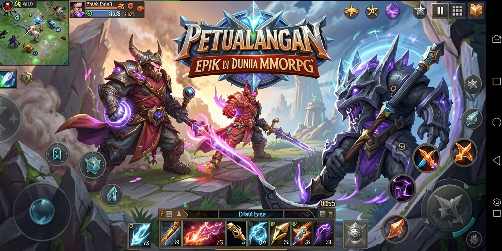 Tampilan menarik dari gameplay MMORPG 8055 yang menyenangkan.