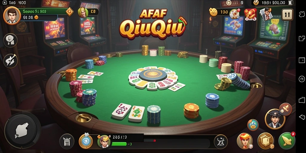 Tampilan gameplay seru dalam AFAF yang menampilkan strategi QiuQiu.