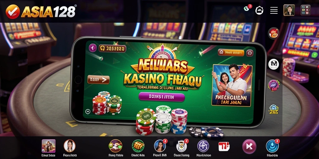 Tampilan menarik dari permainan kasino di ASIA128.