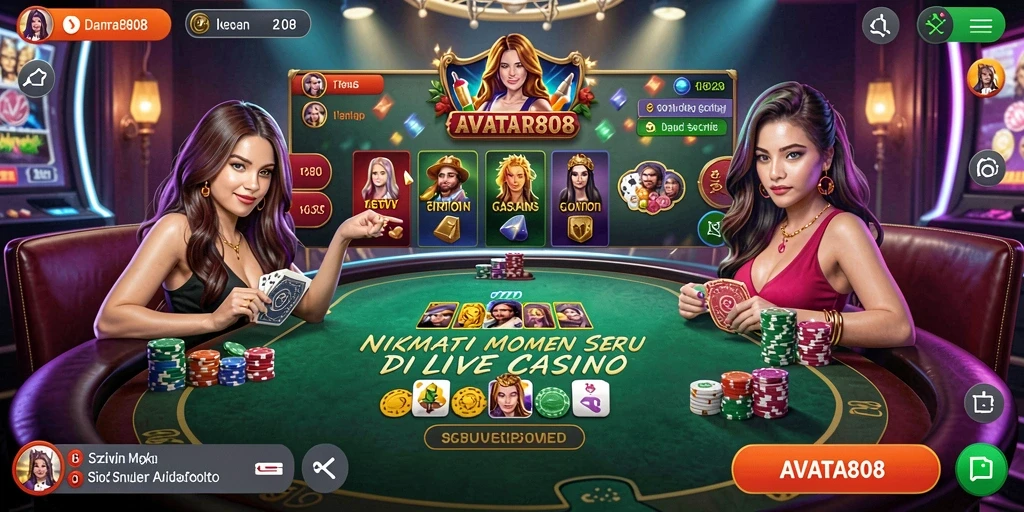 Gameplay Live Casino seru dan interaktif di AVATAR808.
