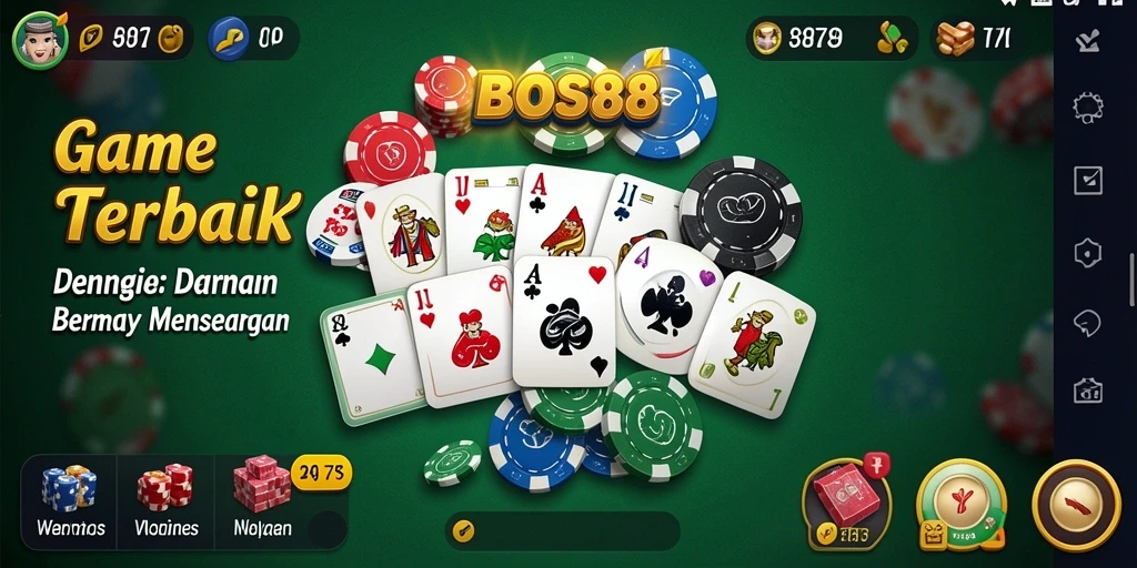 Tampilan gameplay seru di BOS88, menunjukkan strategi permainan domino.
