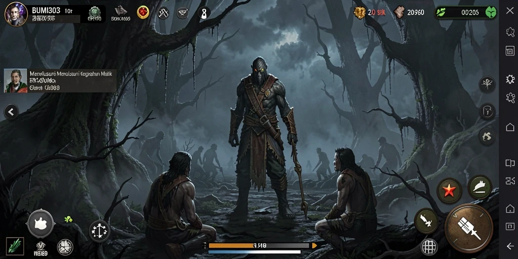 Tangkapan layar mendebarkan dari gameplay BUMI303 yang menakutkan.