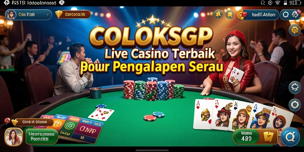 Screenshot COLOKSGP menampilkan gameplay seru Live Casino.