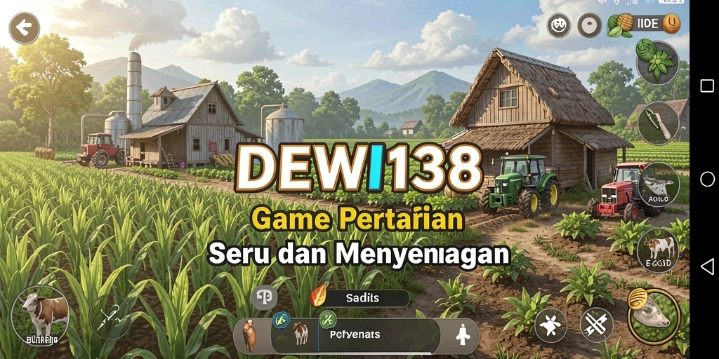 Screenshot gameplay DEWI138 yang menunjukkan lahan pertanian yang subur.