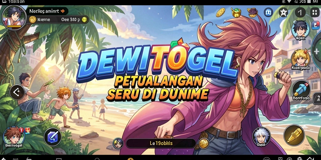 Gambaran gameplay seru di DEWITOGEL dengan karakter anime.