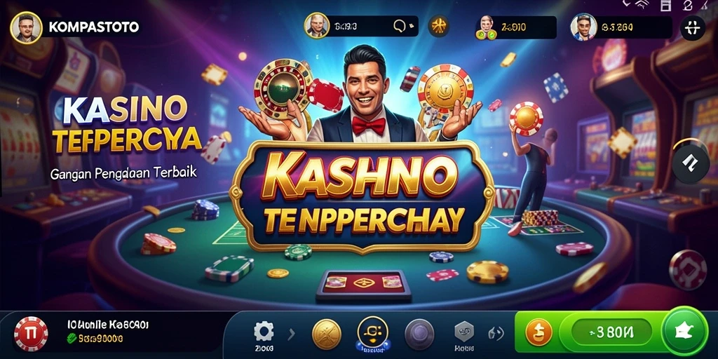 Screenshot utama KOMPASTOTO menampilkan gameplay Kasino yang seru dan interaktif.