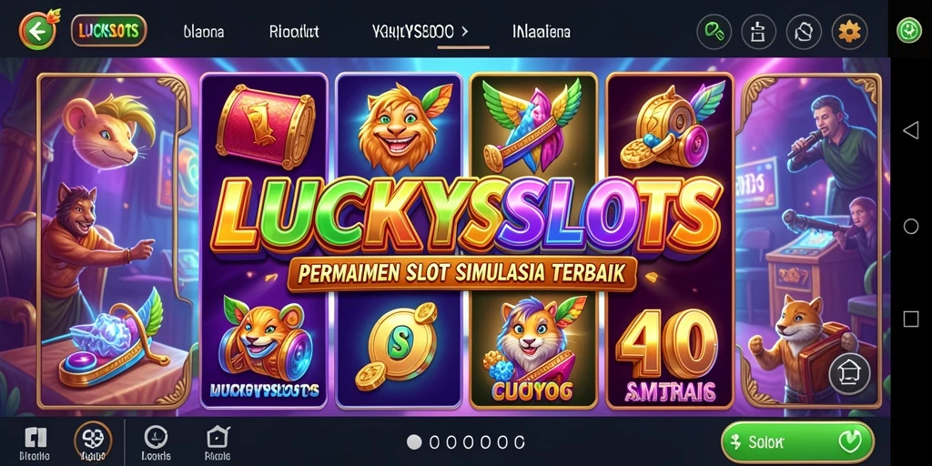 Gameplay menarik di LUCKYSLOTS menampilkan mesin slot beragam.
