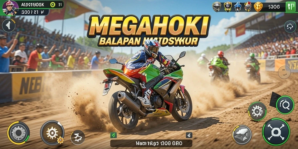 Tampilan gameplay MEGAHOKI yang seru dan mendebarkan.