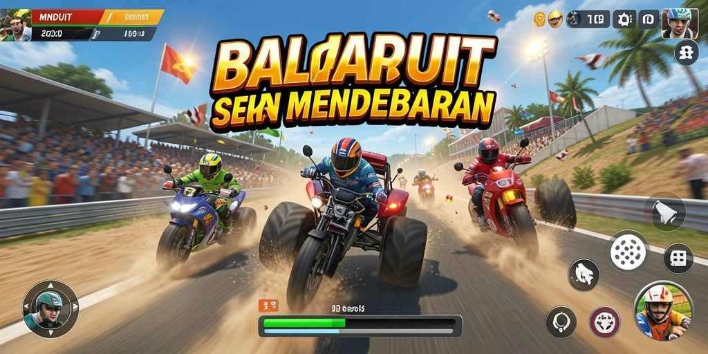 Gameplay balapan seru di MNDUIT dengan grafis menawan.