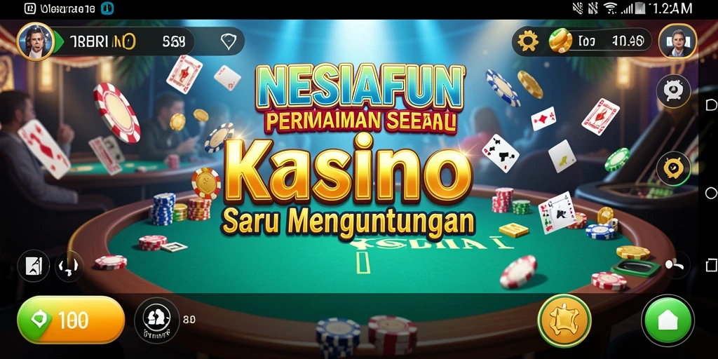 Screenshot NESIAFUN menunjukkan gameplay kasino yang menarik dan memikat.