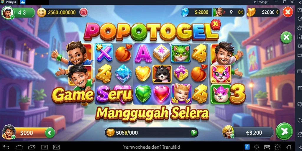Gameplay seru POPOTOGEL dengan grafis menawan dan tantangan Match-3.