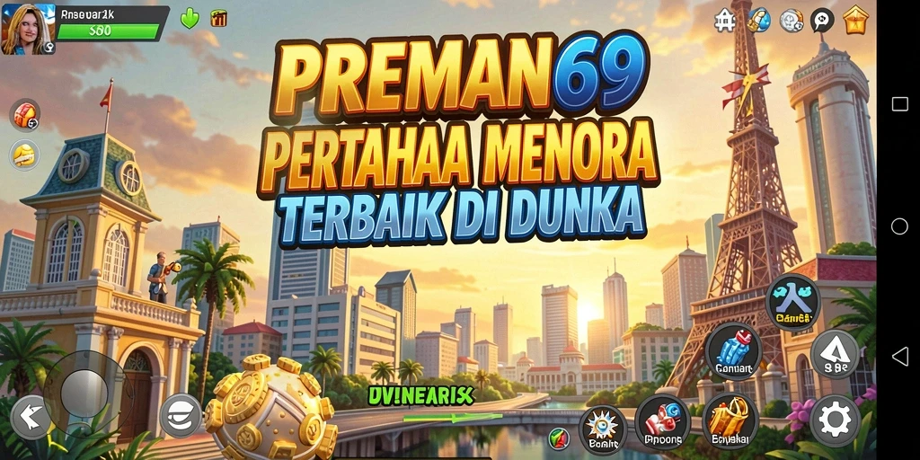 Tampak seru gameplay Tower Defense PREMAN69 dengan aksi menegangkan.