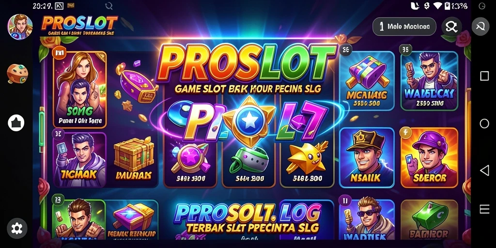 Tampilan gameplay PROSLOT yang menarik dan penuh warna.