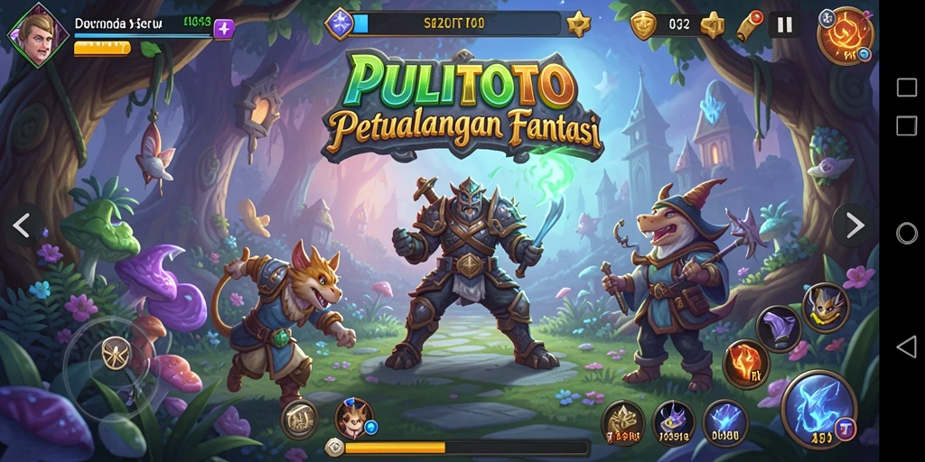 Tampilan gameplay PULITOTO dengan petualangan yang mendebarkan.