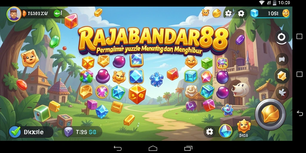Screenshot gameplay dari RAJABANDAR88 yang menampilkan teka-teki yang menarik.