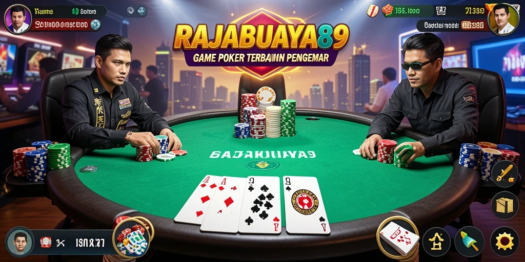 Screenshot menunjukkan gameplay menegangkan dari permainan Poker.