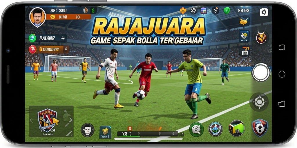 Gameplay menarik dari RAJAJUARA yang menyuguhkan aksi sepak bola yang menegangkan.