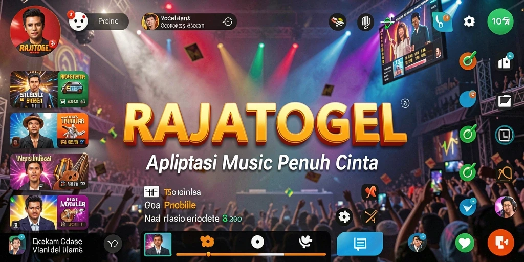 Tampilan antarmuka RAJATOGEL yang menarik dengan berbagai lagu.