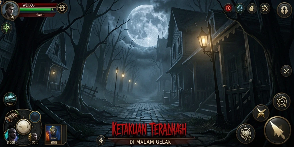 Tampilan gameplay menegangkan dari WDBOS saat menjelajahi kegelapan.