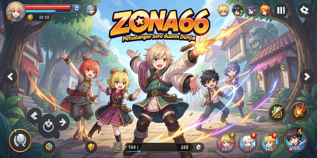 Gameplay seru dalam dunia anime yang penuh warna.